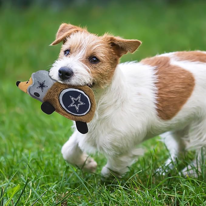 NFL Dallas Cowboys Plush Hedgehog Toy for Dogs & Cats, Cool Soft Pet Toy for Fun and Interactive Play, Dog Chew Toy with Squeaker, Licensed Hot Pet Toy