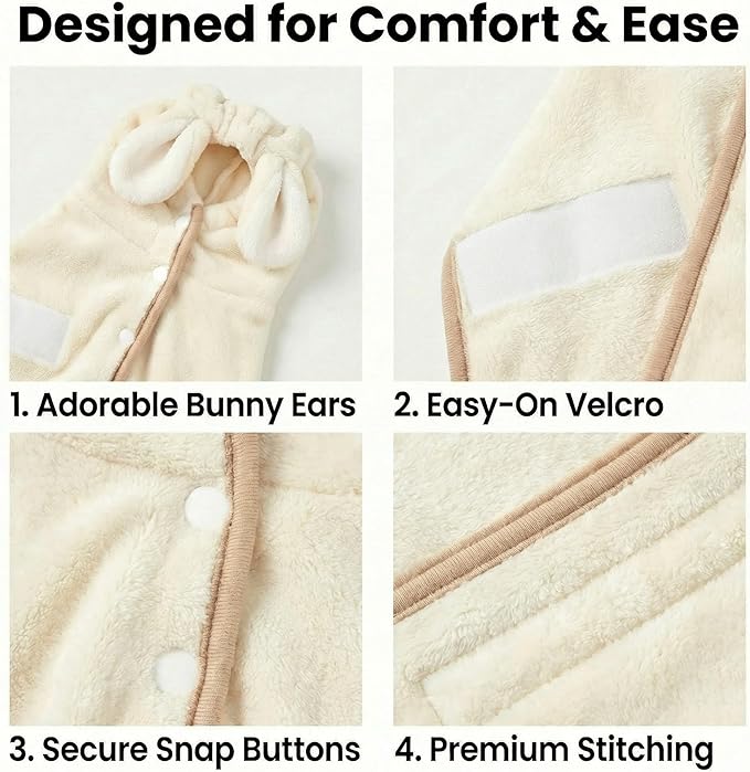 Dog Bathrobe Super Absorbent Towel for Small Dogs Cats Fast Drying Dog Robe Coat with Hood Puppy Cat Bath Towel Wrap Pet Grooming Supplies After Shower (XS,White)