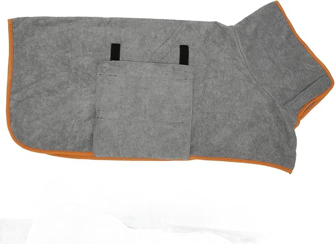 Large Dog Sweatshirts for Dogs, Bath Robe for Puppy After Shower, Soft Dogs Quick Drying Coat, Dog Bath Supplies, Towels with Adjustable Belly Strap Medium Robes