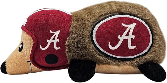 NCAA Alabama Crimson Tide Plush Hedgehog Toy for Dogs & Cats, Cool Soft Pet Toy for Fun and Interactive Play, Dog Chew Toy with Squeaker, Licensed Hot Pet Toy