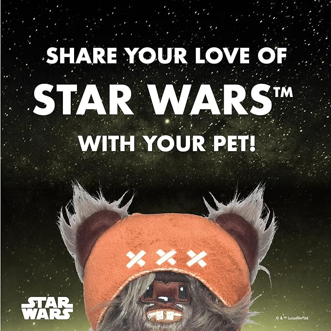 STAR WARS for Pets Dog Toy Ewok Plush Rope Frisbee Dog Toy | Plush Squeaky Pet Toy | Adorable Toys for All Dogs, Official Product