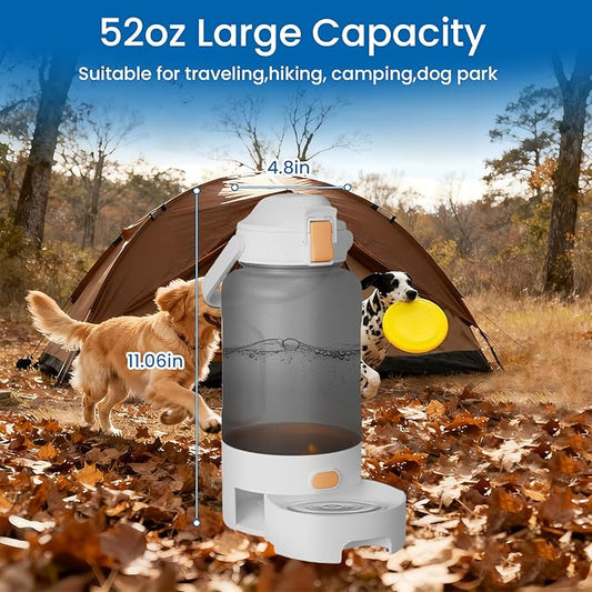 52oz Portable Dog Water Bottle, Dog Travel Water Bottle for Camping Hiking Outdoor Walking (White)