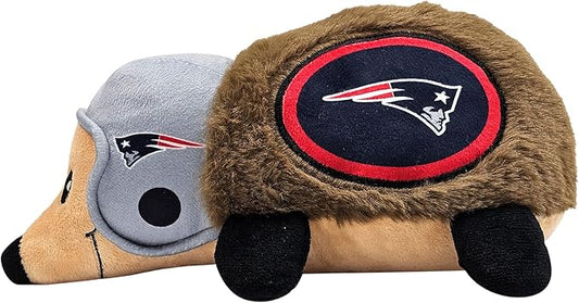 NFL NEW England Patriots Plush Hedgehog Toy for Dogs & Cats, Cool Soft Pet Toy for Fun and Interactive Play, Dog Chew Toy with Squeaker, Licensed Hot Pet Toy