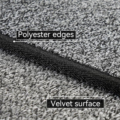 Kitchen Mat Set of 2 PCS, Cushioned Non Slip Rugs for Kitchen Floor, Absorbent Runner Comfort Standing Mats Washable for Kitchen, Office, Home (Black-Velvet, 17.3"x47"+17.3"x30")