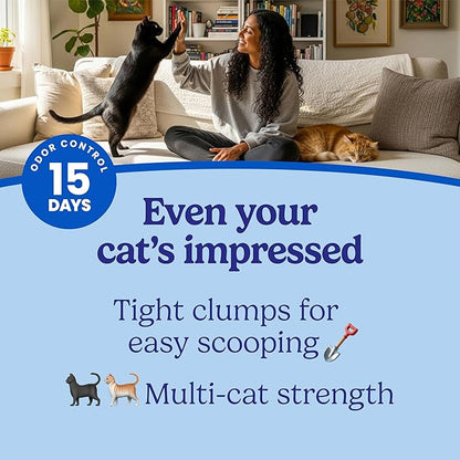 Fresh Step Extreme Clumping Litter With Febreze Freshness, Mountain Spring Scent Clumping Cat Litter With Guaranteed Odor Control, 14 lb. Box