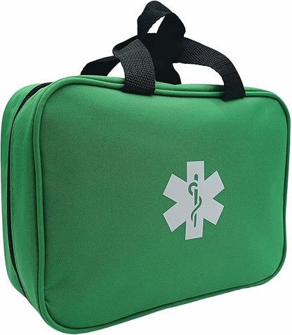 First Aid Bag Empty Emergency Medical Pouch First Responder Storage Compact Survival Medicine Bags for Sport Outdoors Car Office Pet Dog Cat (Green QZ)