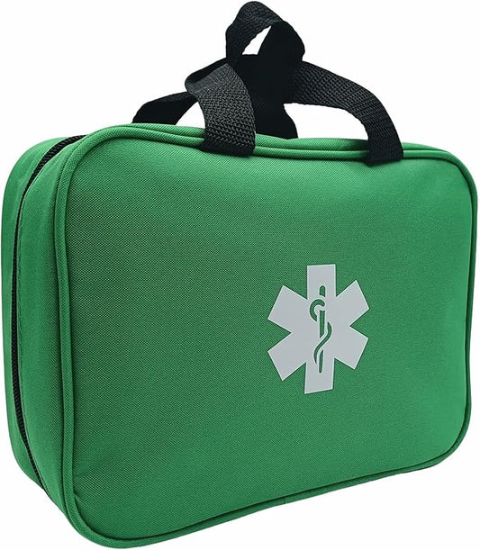 First Aid Bag Empty Emergency Medical Pouch First Responder Storage Compact Survival Medicine Bags for Sport Outdoors Car Office Pet Dog Cat (Green QZ)