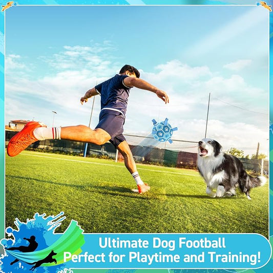 QDAN Dog Toy Balls, Premium Dog Soccer Ball with Straps, World Cup Dog Toys, Outdoor Dog Toys, Pet Training Soccer for Medium Large (6 Inch)