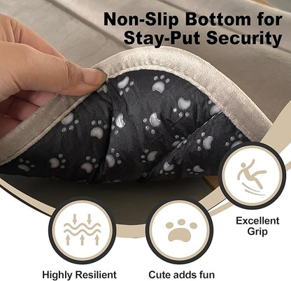 Dog Crate Pad, Ultra Soft & Anti-Slip Kennel Mat, Secure Fit for Metal Crates & Dog Cages, Washable Cozy Bed for Small Medium Large Dogs Light Brown, S(23"*14"*1.5")