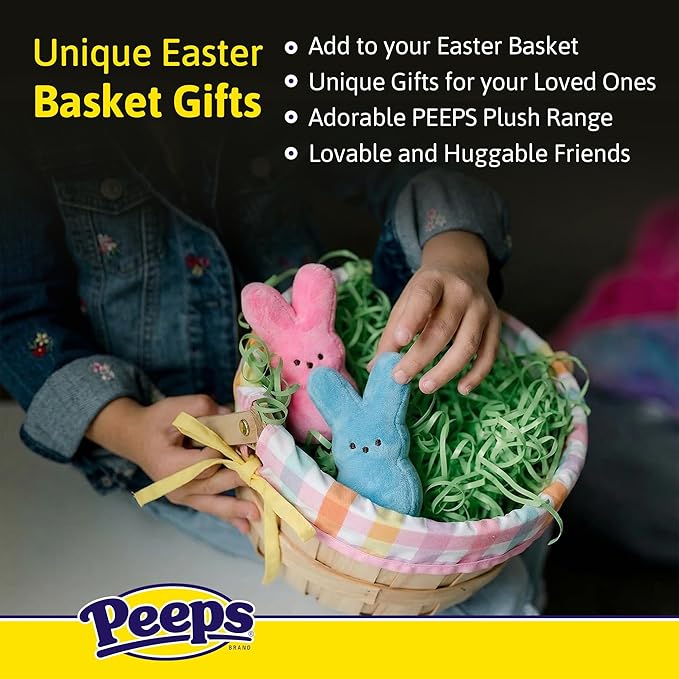 Animal Adventure | 4" Purple Unicorn Palm Pet Bunny Peeps Plush | Easter Basket Stuffed Animals for Kids | Marshmallow Candy | Huggable Soft Plushie Stuffers Buddy Toy | Collectable Gifts | Aged 3+