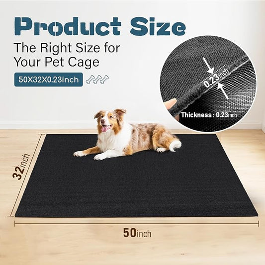 32" X 50" X 0.23'' Mat for Under Dog Crate Waterproof Non-Slip Kennel Mat to Protect Floors Large Absorbs Urine Reusable Dog Playpen Mat