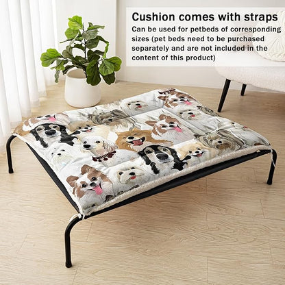 Dog Cat Bed Mat Ultra Soft Fluffy Pet Bed Washable Fashion Dog Crate Beds Comfy Comfy Pet Sleeping Pad Suitable for Pet Raised Bed(42"x32")
