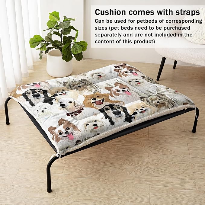 Dog Cat Bed Mat Ultra Soft Fluffy Pet Bed Washable Fashion Dog Crate Beds Comfy Comfy Pet Sleeping Pad Suitable for Pet Raised Bed(30"x26")