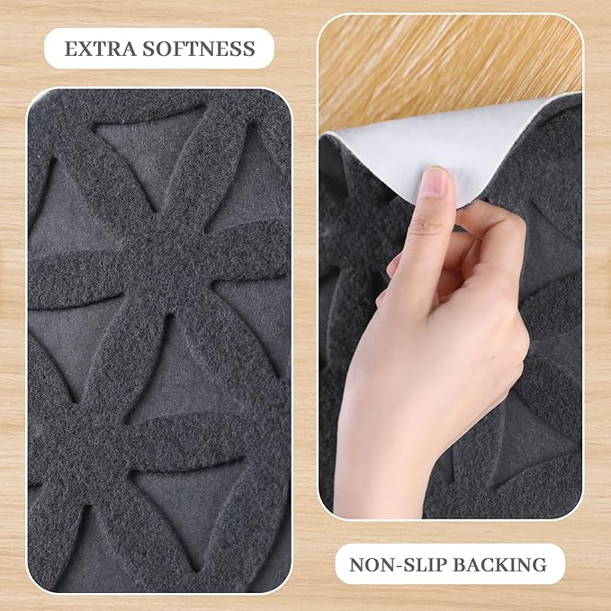 RIOLAND Non-Slip Carpet Stair Treads for Wooden Steps Indoor, 8" X 30", 15 Pack Peel and Stick Stair Treads Runners for Kids Elders and Pets, Gray