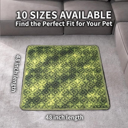 Dog Pee Pads Training Pads Upgrade Triple Thickness All-Purpose Super Absorbent & Leak-Proof, Quick Dry and Leak-Proof and Odor Control (Green/Multi, 48" x48"x2PCS)