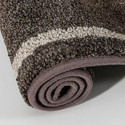 COSY HOMEER Soft Stair Treads Non-Slip Carpet Mat 28inX9in Indoor Stair Runners for Wooden Steps,Stair Rugs for Kids and Dogs, 100% Polyester TPE Backing 4pcs,Brown,Square