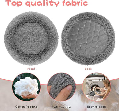 BWOGUE Hamster Bed,Round Velvet Warm Sleep Mat Pad for Hamster/Hedgehog/Squirrel/Guinea Pig/Rats and Other Small Animals