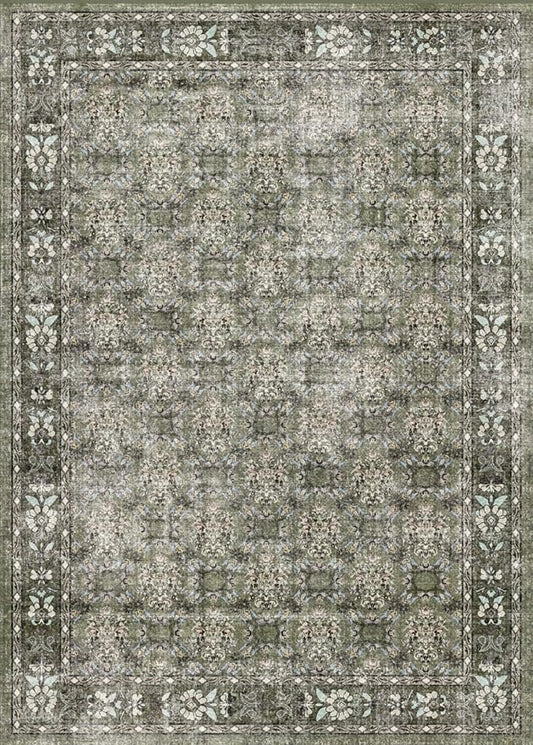 Washable 3x4 Entryway Area Rugs: Farmhouse Non-Slip Kitchen Sink Floor Mats Water-Resistant Cute Carpet for Bathroom Living Room Thin Soft Doormat Easy-Clean Decorative Rug for Pets Family(3x4,Green)