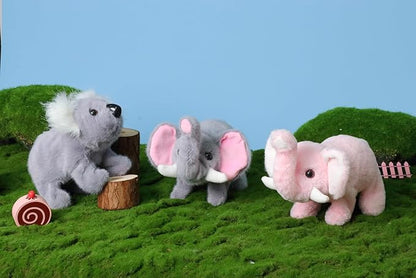 Hopearl Walking Koala Interactive Crawling Wild Animal Electronic Plush Toy Animated Gifts for Toddlers Birthday, Gray, 8''