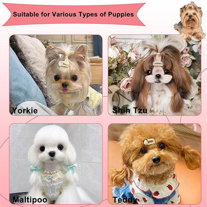 Puppy Brush - Soft Dog Brush - Perfect Yorkie, Shih Tzu, Maltipoo & Maltese Grooming - Gentle Hair Remover for Easy Pet Grooming at Home (Rose Red)