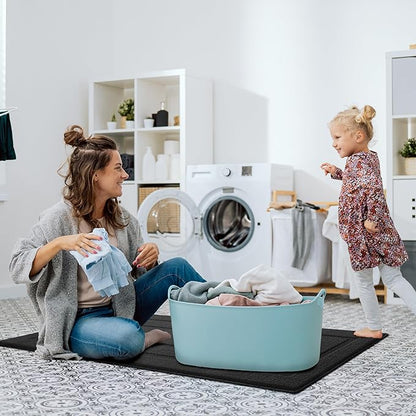GRANNY SAYS Kitchen Mats for Floor, 47 x 20, Kitchen Rugs Non Slip Washable, Thick Floor mats for Kitchen, Laundry, Kitchen Carpet Non Skid, Black
