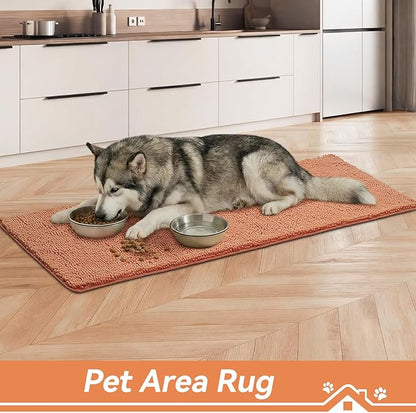 Bcoimo Super Absorbent Dog Door Mat, 60"*24" Anti Slip Mat for Muddy Paws, Pet Rugs for Dirty Paws Washable That Absorbs Moisture and Dirt, for Dog Cage and Pet Resting Carpet