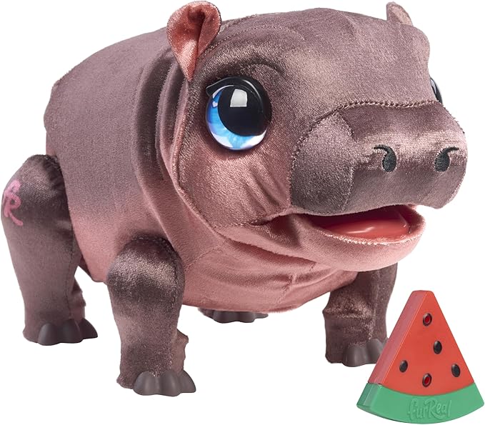 FurReal Sally The Silly Hippo, 9 Inch Interactive Plush, Kids Toys for Ages 4 Up by Just Play, Kids Toys for Ages 4 Up by Just Play
