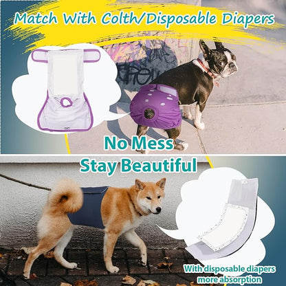 Disposable Dog Diaper Liners - 20PCS Dog Booster Pads for Male Female Dogs - Doggie Diaper Insert Pads for Pet Belly Bands Wraps Period Pants Covers(L,20)
