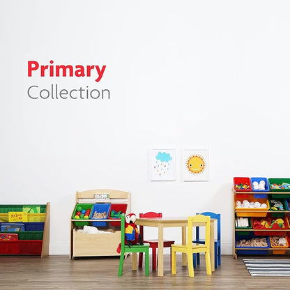 Humble Crew Toy Storage Bins for Kids, Set of 4, Primary Colors, Small - Sturdy, Colorful Plastic Storage Bins for Classroom, Playroom, Nursery, and More - Premium Toddlers Toy Organizer Bins