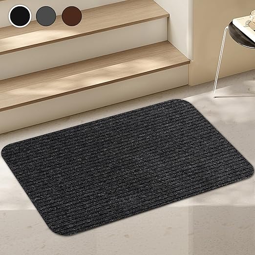 Stair Treads for Wooden Steps Carpet, Non-Slip Stair Runner Indoor Outdoor Stair Tread Mats Covers Pads, 19" x 31"Matching Landing Step Runner for Elders, Kids and Dogs (19" x 31", Black)
