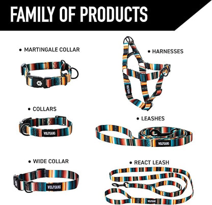 Wolfgang Heavy Duty, Adjustable Dog Collar with Quick Release Nylon Buckle for Walking & Training, LostArt Print, Small