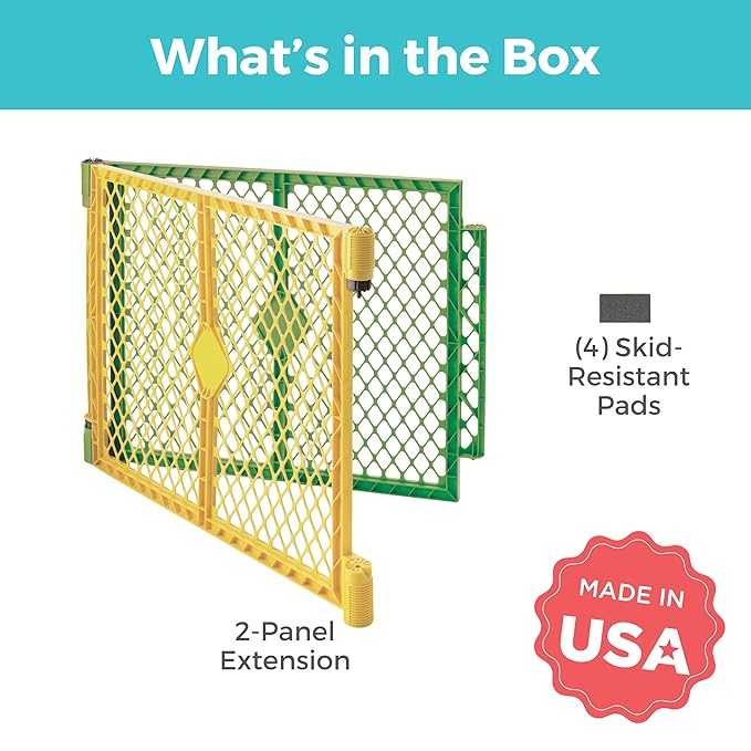 Toddleroo by North States - Superyard 2-Panel Extension: 65.5 Inch Play Yard Extension - Works with Superyard Playpens - Colorplay