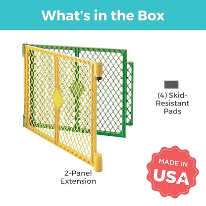 Toddleroo by North States - Superyard 2-Panel Extension: 65.5 Inch Play Yard Extension - Works with Superyard Playpens - Colorplay