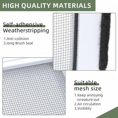FLYZZZ Adjustable Sliding Window Screen, 2 Ways Aluminum Frame Expandable Window Screen (15.74 ''h x21-40''w) or Convert to Vertical (21.65" h x 15-28" w), B