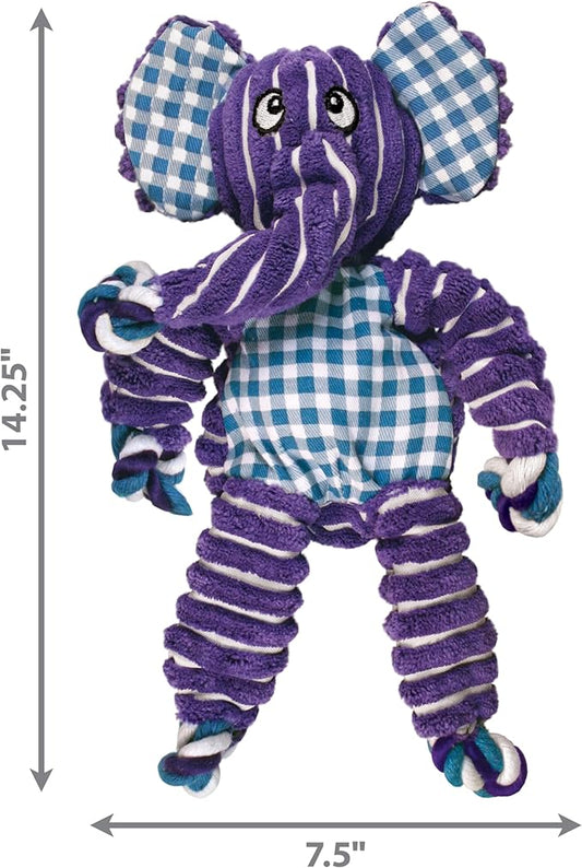 KONG Floppy Knots - Knotted Rope Dog Toy Entices Play - Tug Toy Satisfies Natural Instincts - Dog Supplies with Floppy Design & Minimal Stuffing - Elephant, for Medium/Large Dogs