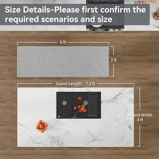 2x6 ft Boho Kitchen Runner Rugs Mat Woven Runners for Hallways Washable Non Slip, Soft Long Entryway Laundry Hall Floor Runner Carpet for Indoor Backdoor Bedroom Kitchen Living Room, Gray