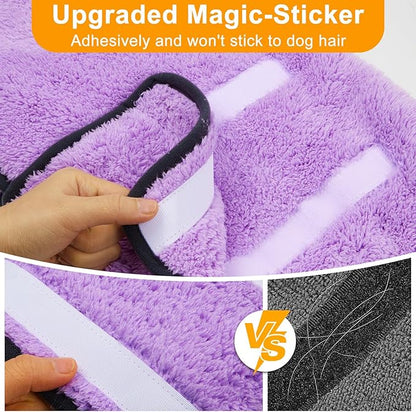 Bienbee Dog Bathrobe, Quick Drying Super Absorbent Dog Robes for After Bath, Warm Keeping Dogs Towel, Dogs Bath Supplies, Light Purple XL