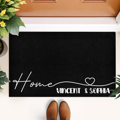 Custom Doormat with Family Name - Personalized Entryway Door Mat Front Door Mat for Outdoor Decor Entrance Mat Housewarming Gift with Anti-Slip Backing Design10