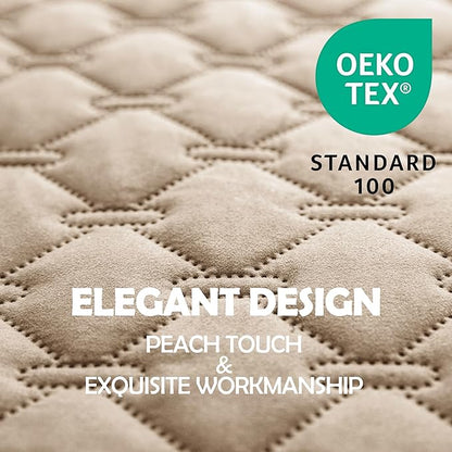 gogobunny 3X Stronger Waterproof Pet Blanket, Scratch Proof Furniture Protector for Dogs Cats, Reversible Cover 40x50 Inch, Dark Beige