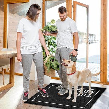 Custom Doormat with Family Name Personalized Entryway Door Mat Front Door Mat for Outdoor Decor Entrance Mat Customised Rug Christmas Housewarming Gift with Anti-Slip Backing