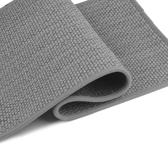 Stair Treads Matching-Mat for Wooden Steps, Non Slip Stair Landing Mat with Self-Adhesive Stair Treads for Kids Elders and Pets(1Pcs, Grey, 31" * 31")