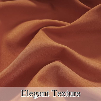 NICETOWN Burnt Orange Sheer Curtains 84 inches Long 2 Panels for Living Room, 52" Wide Grommet Window Drapes for Nursery- Home Decoration Light Filtering Elegant Window Treatment