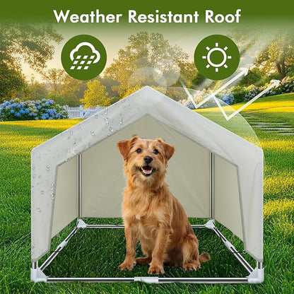 Outdoor Meduim Pet Shade Shelter Tent - Stainless Steel Frame with Ground Stakes for Stability, Spacious Sun Canopy for Dogs, Cats & Other Pets