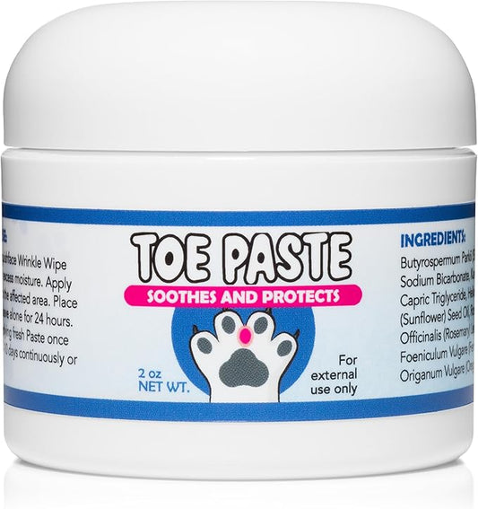 Squishface Toe Paste - Dog Paw Balm, Dog Paw Yeast Care, Soothing Dog Paw Cream for Happy, Healthy Paws! 2oz.