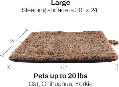 Self Warming Cat Pad for Cats and Dogs, Non Electric Thermal Pet Mat, Washable Soft Sleeping Mat with Non Slip Backing, Indoor & Sheltered Outdoor Use, 30 x 24 in, Brown/Black