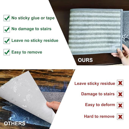 BEQHAUSE Stair Treads for Wooden Steps 28inX9in, Non Slip Carpet Stair Treads Indoor Stair Runners Machine Washable, Soft Stair Rugs Mat Surface Polyester TPE Backing, 4pcs, Grey