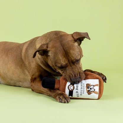 Fringe Studio Old Bones Whiskey Plush Dog Toy, Pet Shop Collection (314454)