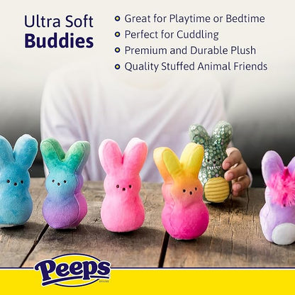 Animal Adventure | 4" Purple Unicorn Palm Pet Bunny Peeps Plush | Easter Basket Stuffed Animals for Kids | Marshmallow Candy | Huggable Soft Plushie Stuffers Buddy Toy | Collectable Gifts | Aged 3+