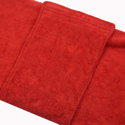 Geyecete Dog Drying Coat - Fast Drying Dog & Cat Bath Robe Towel - Microfibre Super Absorbent - Luxuriously Soft - Red - XXL