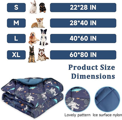 Premium Cooling Mat for Large Dogs - Washable Dog Cooling Throw Blanket，Durable Pet Mat for Cat, Soft Summer Blanket for Hot Weather, 40''x60''